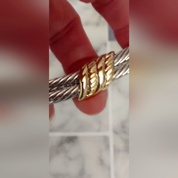 Beautiful 14k / 925 Sterling collarbone length adjustable double rope style neck - Picture 6 of 15